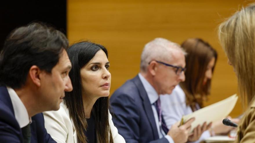 La presidenta de la comissió d’investigació de la dana en les Corts, Miriam Turiel, de Vox, este dilluns