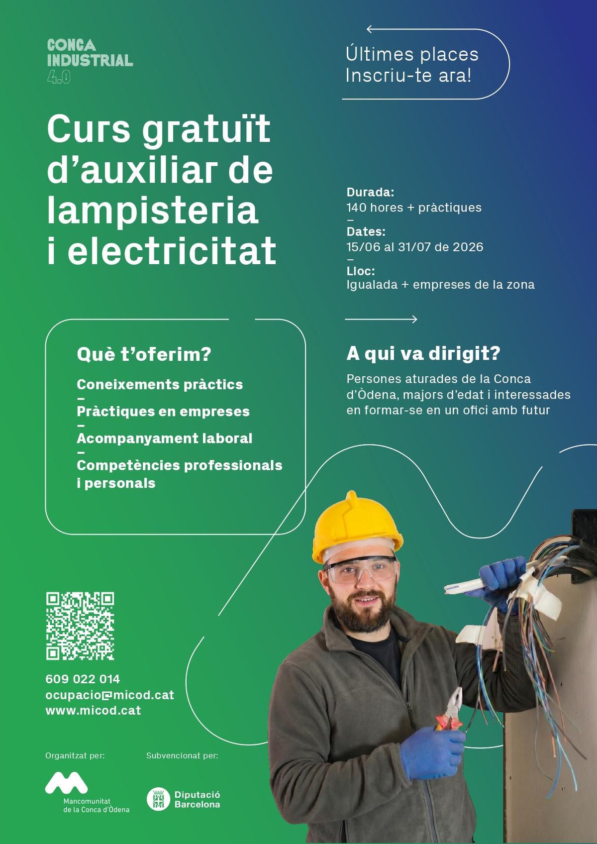 CARTELL AUXILIAR DE LAMPISTERIA I ELECTRICITAT
