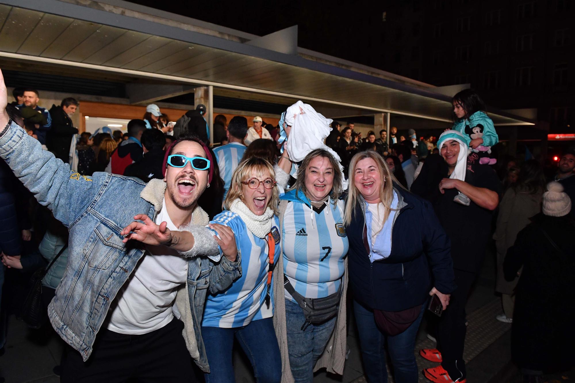 A Coruña celebra la victoria de Argentina en el Mundial