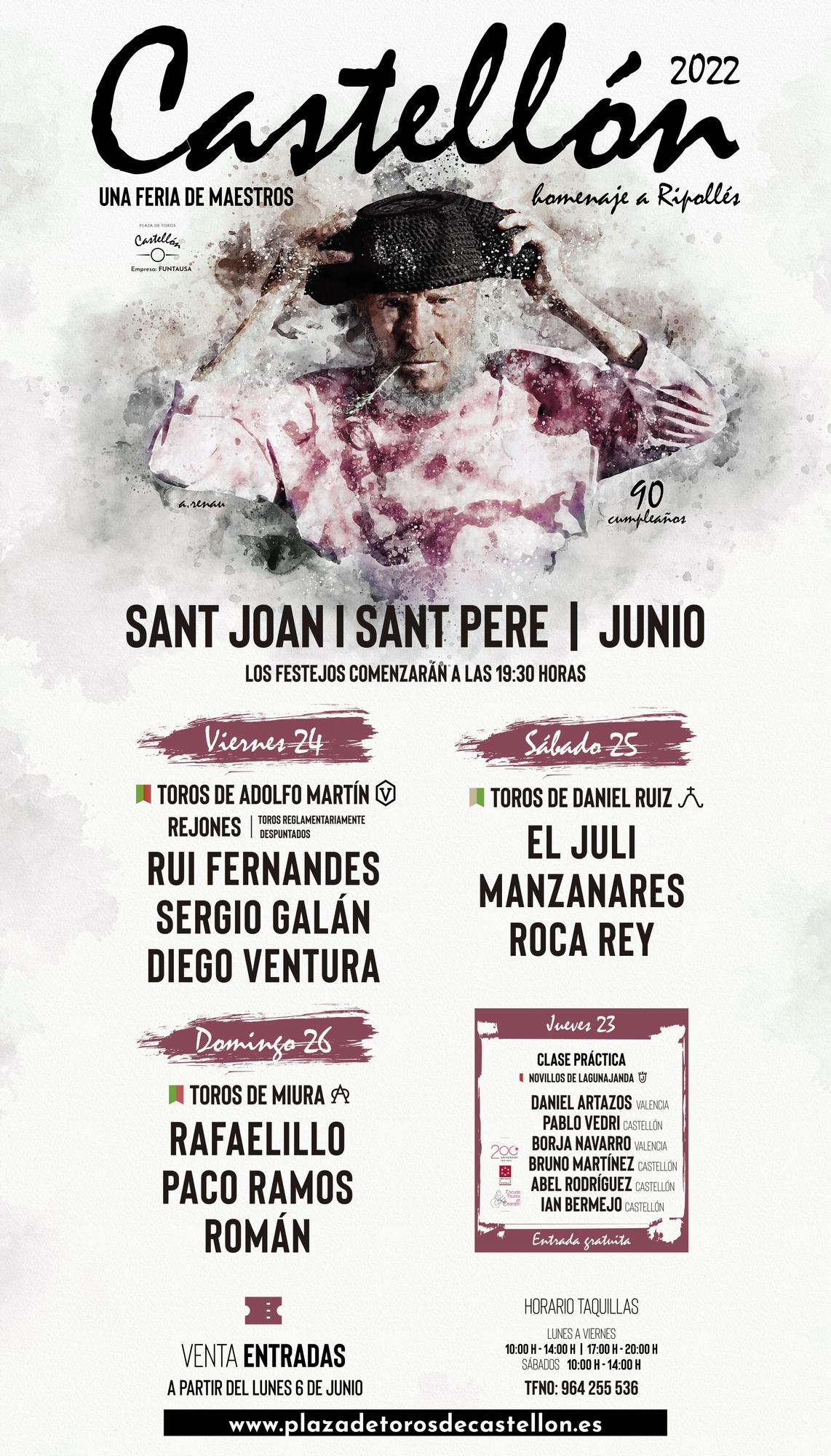 Cartel Feria Sant Joan i Sant Pere 2022