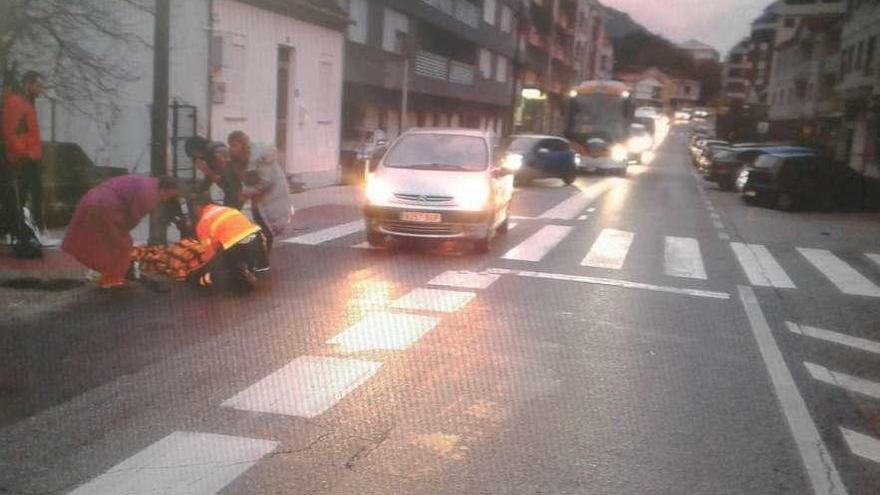 Anciano atropellado en diciembre del pasado año en la avenida de Vigo. // Santos Álvarez
