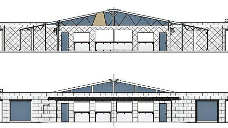 Aspecto exterior que tendrá la cafetería Copacabana según el proyecto de rehabilitación.