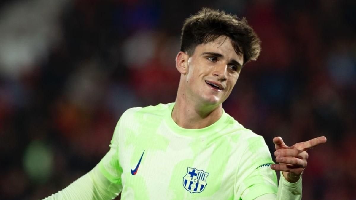 Pau Víctor celebró así su gol en Son Moix