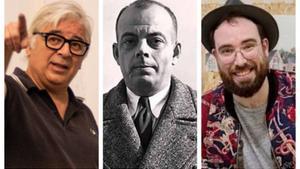 De izquierda a derecha, Javier de Juan, Antoine de Saint-Exupéry y Albert Arrayás.