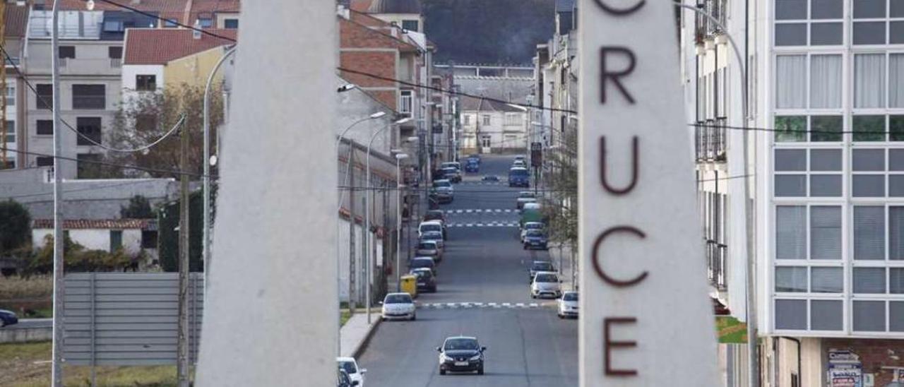 Vista de la calle Vázquez desde la conocida como Rotonda do Galo.  // Bernabé/Gutier