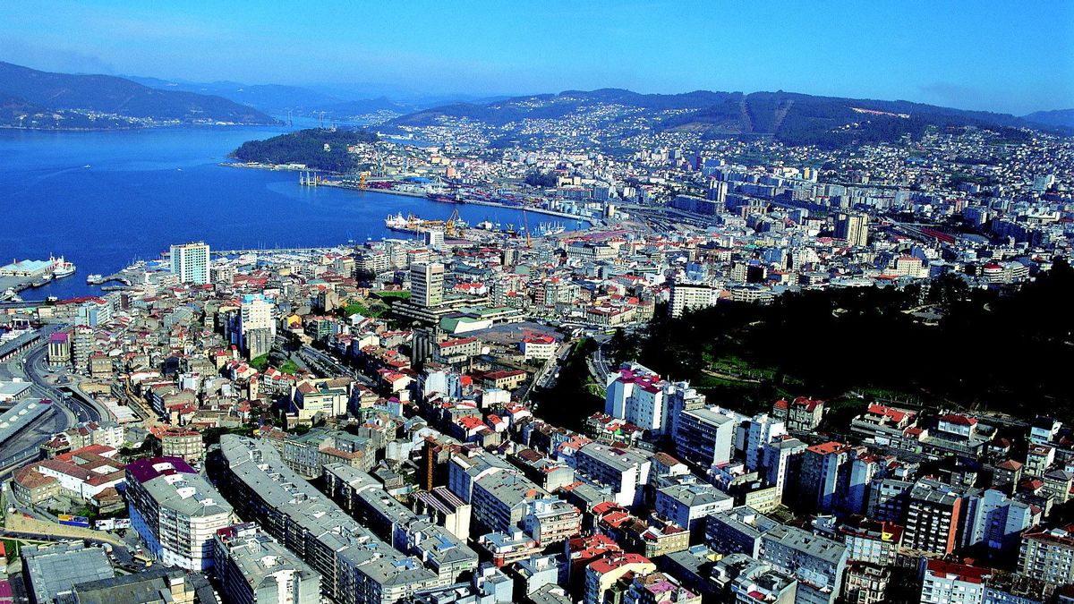 Vista de bloques de viviendas en el barrio de Navia