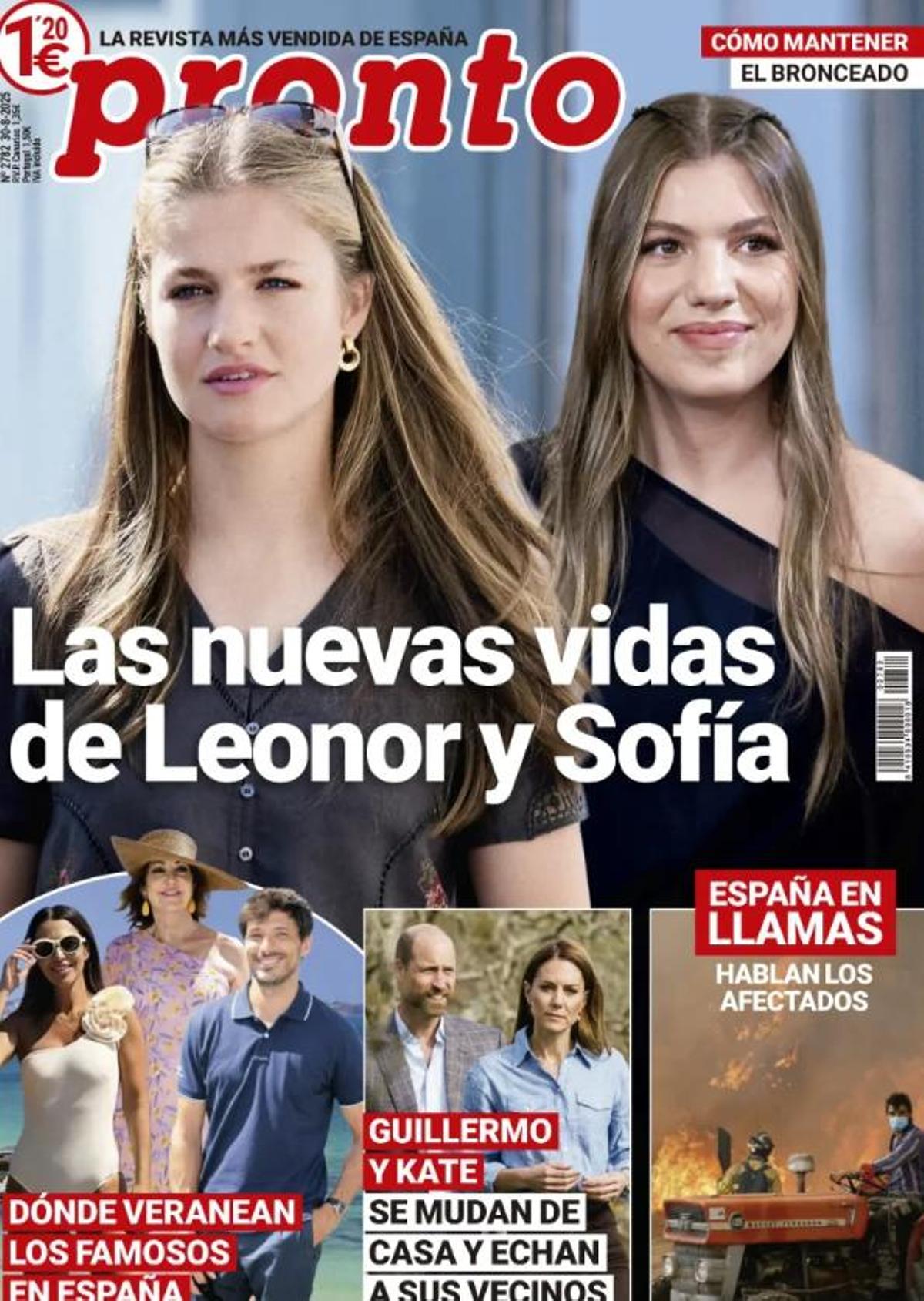 Portada de la revista Pronto con Leonor y Sofía