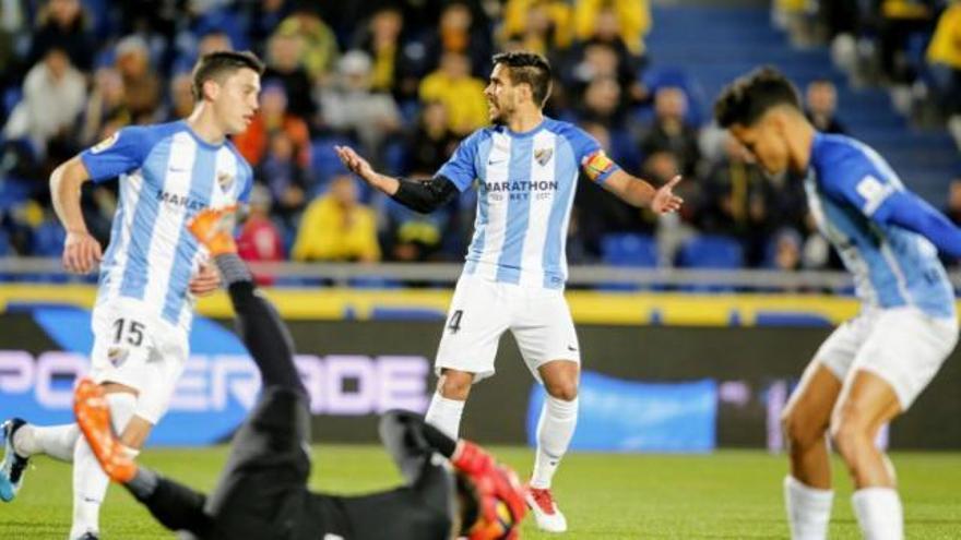 El Málaga CF cayó in extremis en Las Palmas
