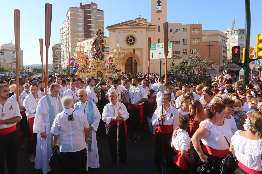 El Perchel, Huelin y la Malagueta celebran las procesiones del Carmen