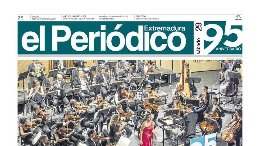 Esta es la portada de EL PERIÓDICO EXTREMADURA correspondiente al día 29 de septiembre del 2018