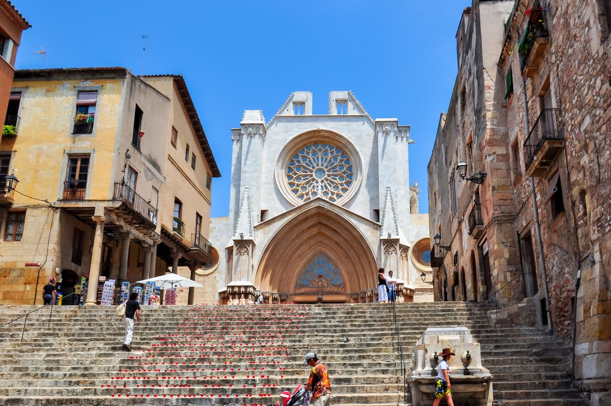Fachada de la Catedral de Tarragona, España.