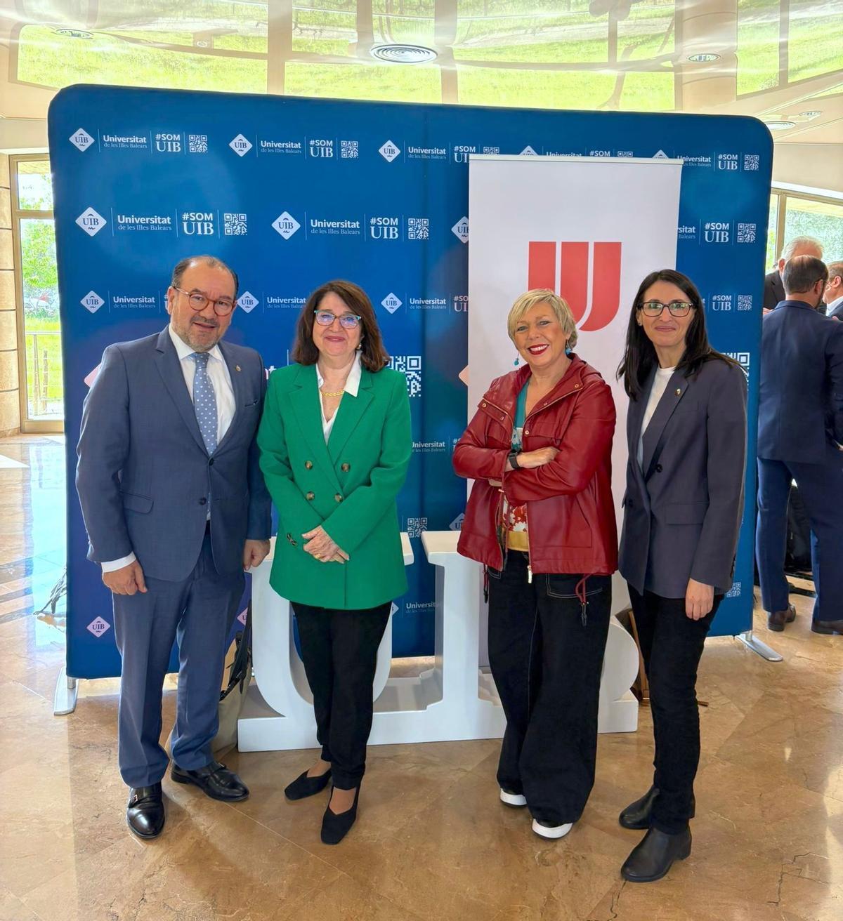 López, Navarro, Vargas y Crujeiras en la Asamblea Xeral de la CRUE, en Palma de Mallorca.
