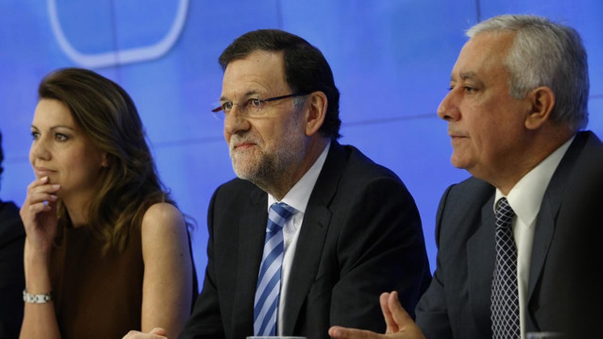 Mariano Rajoy durante la junta directiva del PP