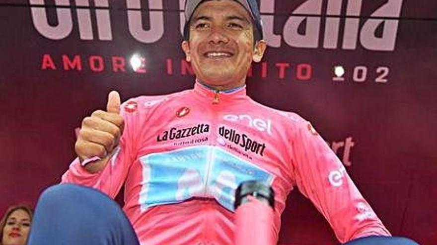 Richard Carapaz va poder pujar al podi com a líder del Giro d&#039;Itàlia