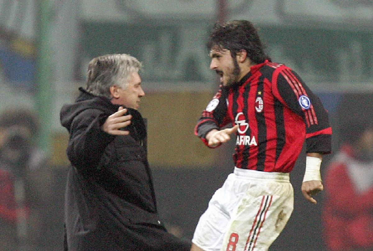 Entrenador, amigo y "padre". La carrera de Gattuso toma un impulso considerable a los mandos de Ancelotti. Juntos ganan dos Ligas y dos Champions, entre otros títulos.
