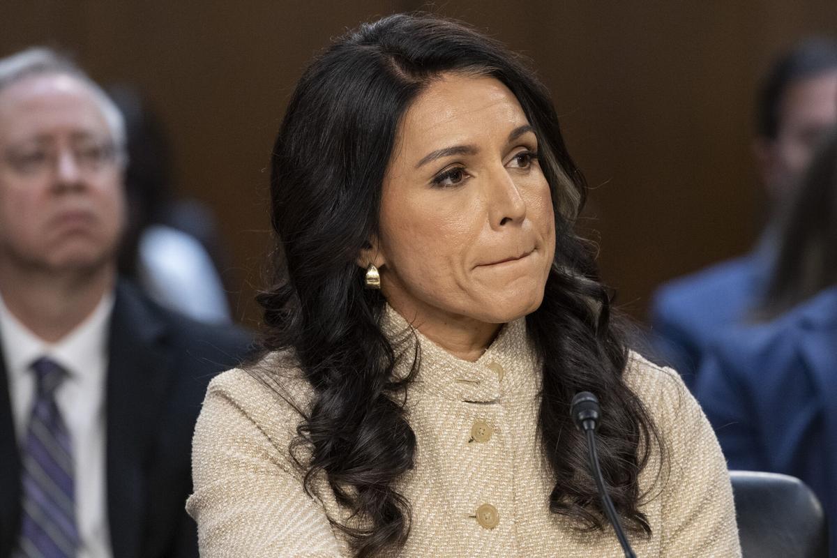 La directora de Inteligencia Nacional de EEUU, Tulsi Gabbard, durante su comparecencia en el Senado, este miércoles.