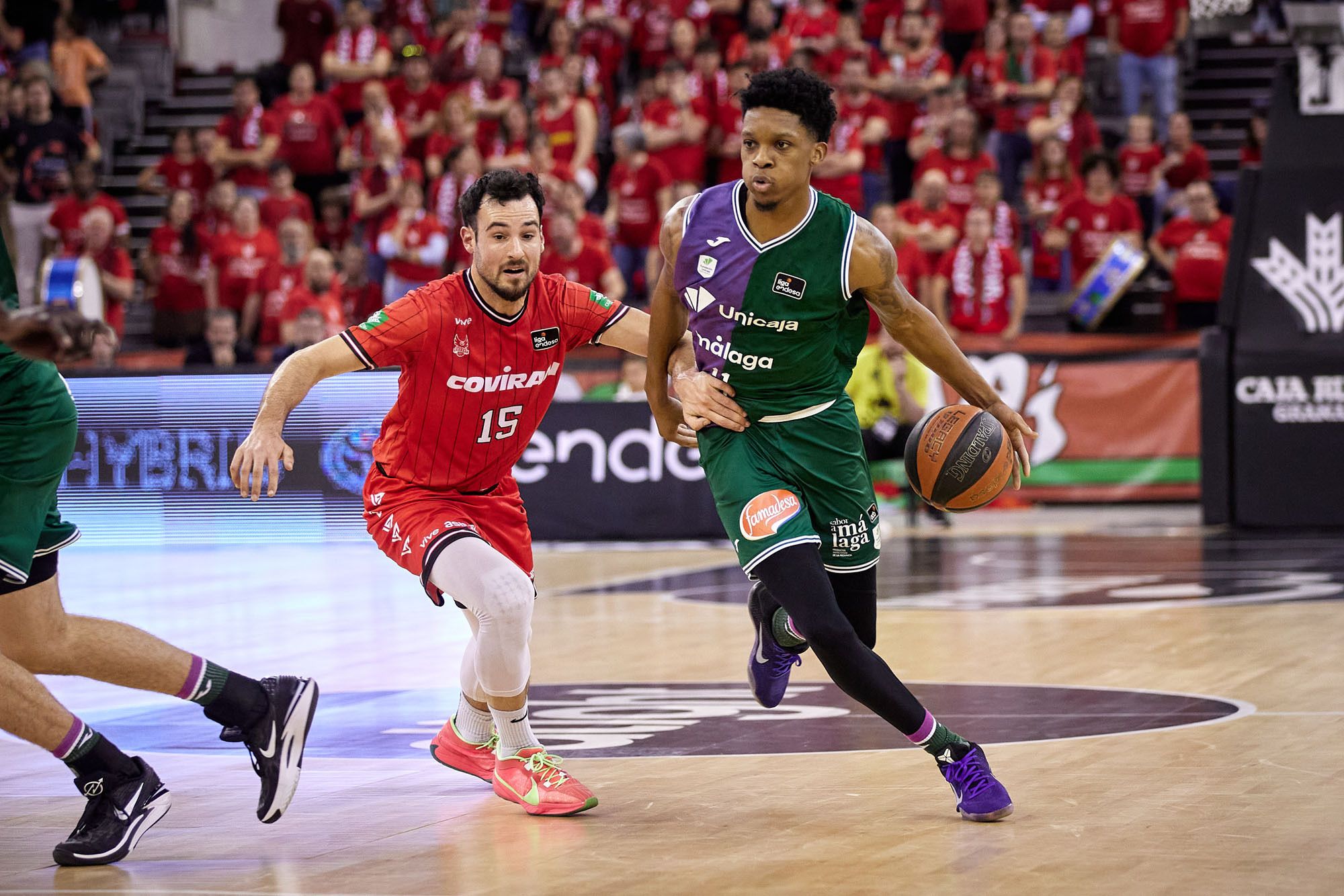 Una imagen del Fundación Granada - Unicaja de la jornada 26 de la Liga Endesa.