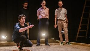 Ferran Dordal, Marc Salicrú, Clara Aguilar y  Albert Pérez Hidalgo en Weltschmerz (títol provisional).