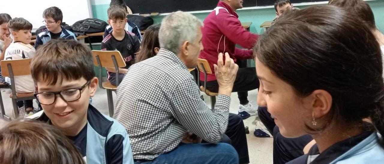 Una de las actividades en el colegio Santísima Trinidad. | Cedida