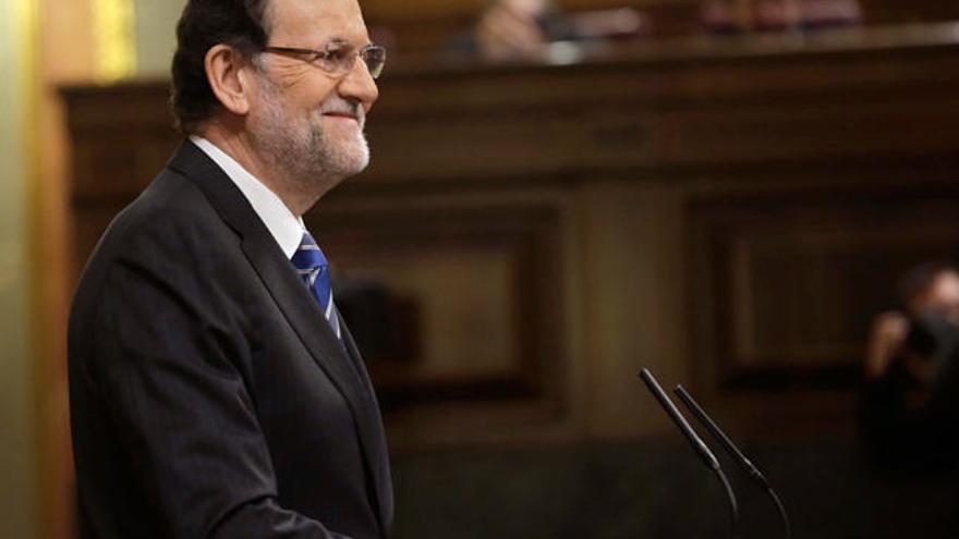 Mariano Rajoy, hoy, en el Congreso.//EFE