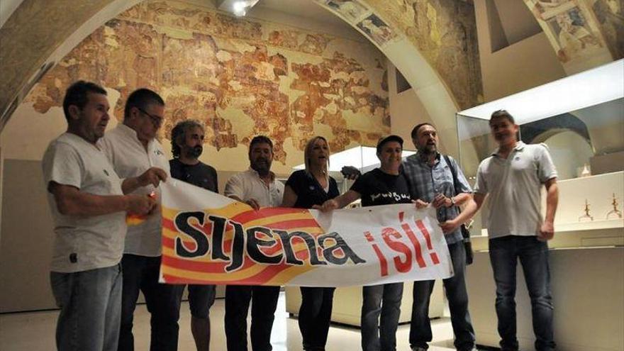 La plataforma &quot;Sijena Sí&quot; niega cometer actos vandálicos en el Museo de Lérida