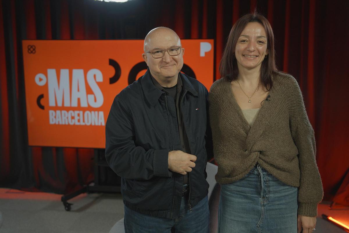 Sergi Mas y Esther Sellés en el estudio de El Periódico.