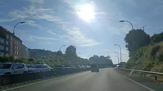 Atascos en los accesos a A Coruña coincidiendo con el inicio de selectividad