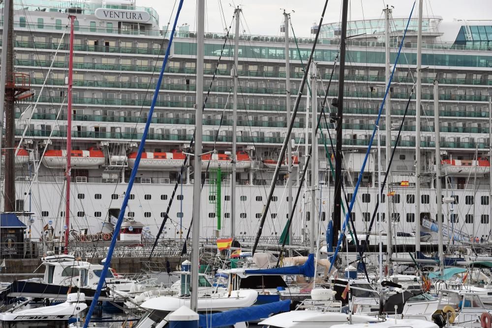 El crucero atracó a las 08.30 procedente de Cherburgo y partió a las 17.00 rumbo a Santander.