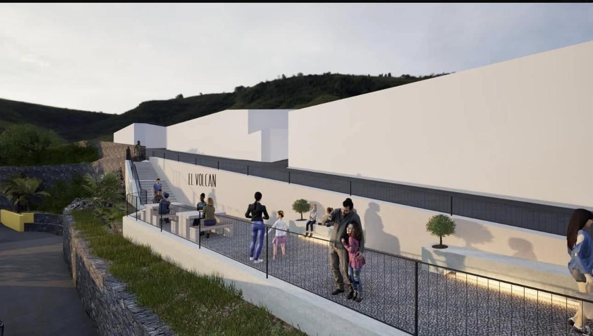 Recreación de la actuación en el talud del barrio de El Volcán de Garachico