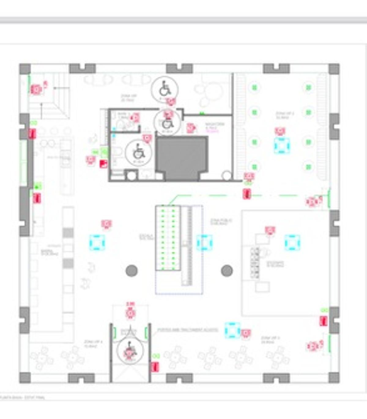 Un plànol de l'equipament.