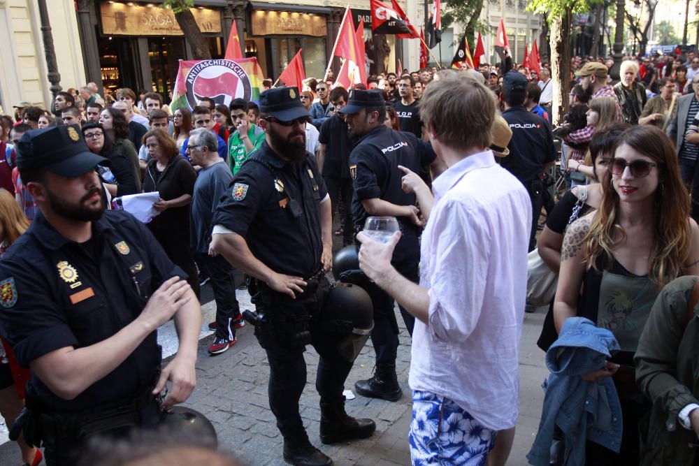 Manifestación antifascista en Valencia