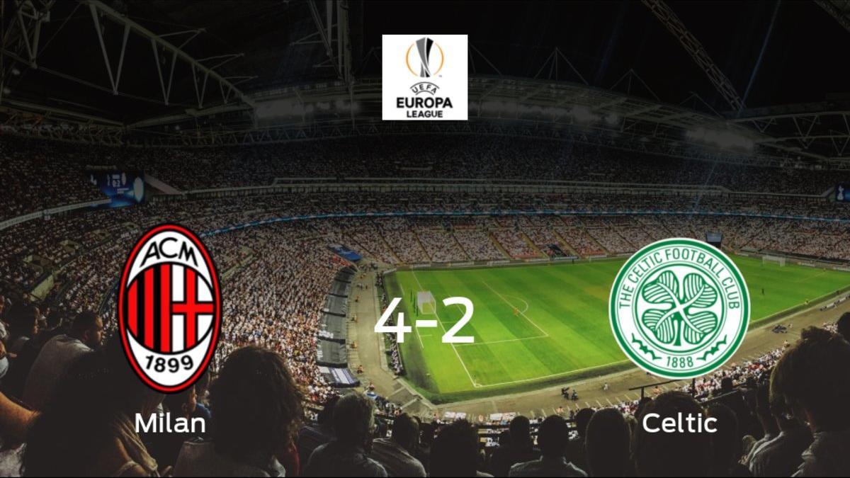 Tres puntos para el equipo local: AC Milan 4-2 Celtic