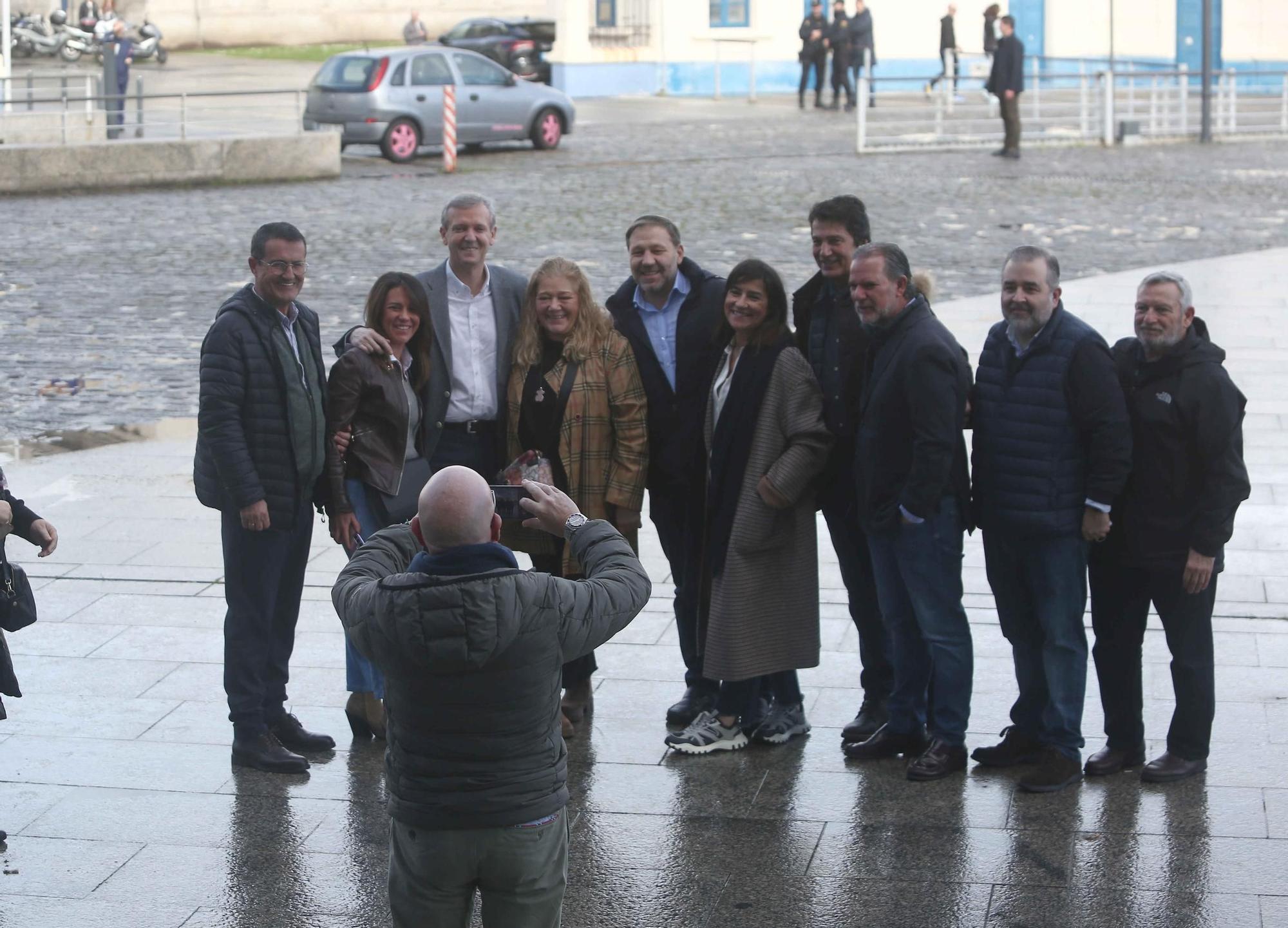 Rueda recibe en A Coruña el poyo de los líderes autonómicos del PP