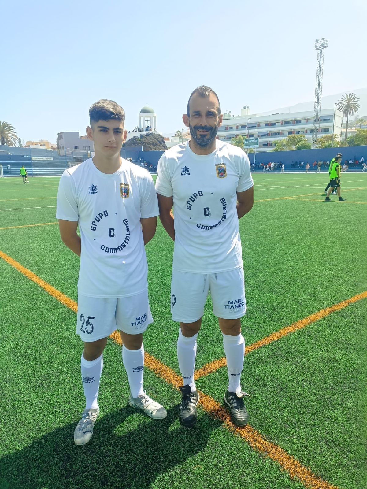 Kiko Ratón i el seu fill Pablo, encara juvenil, van coincidir en un partit amb el Puerto de la Cruz el curs passat.