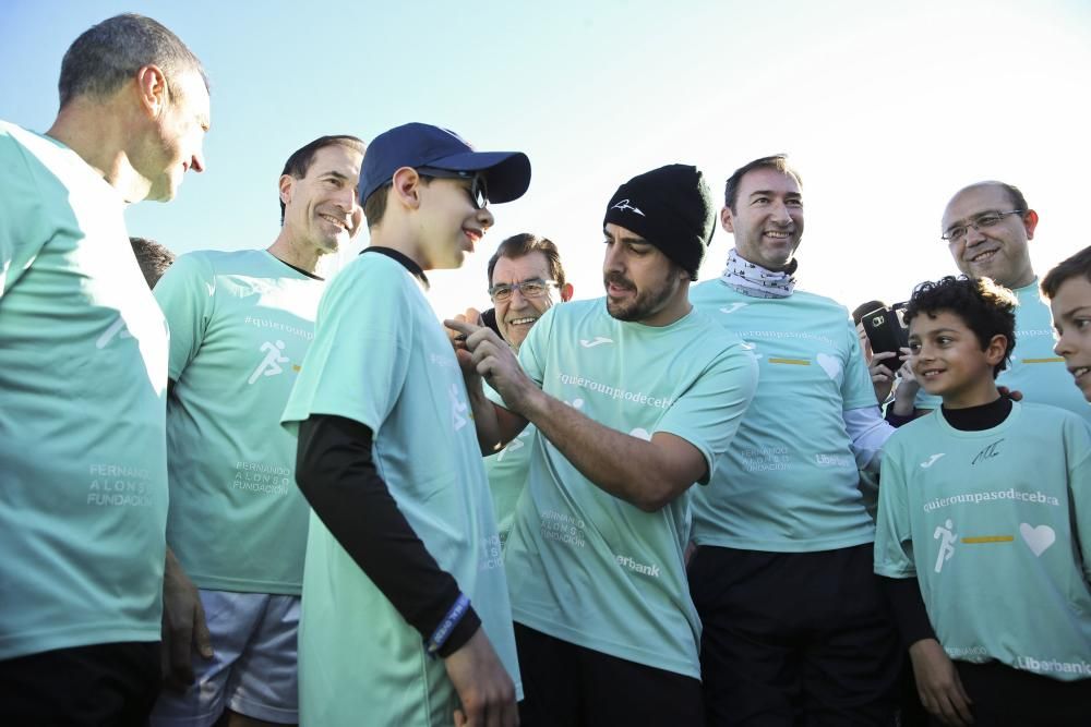 Carrera benéfica de Fernando Alonso en Llanera