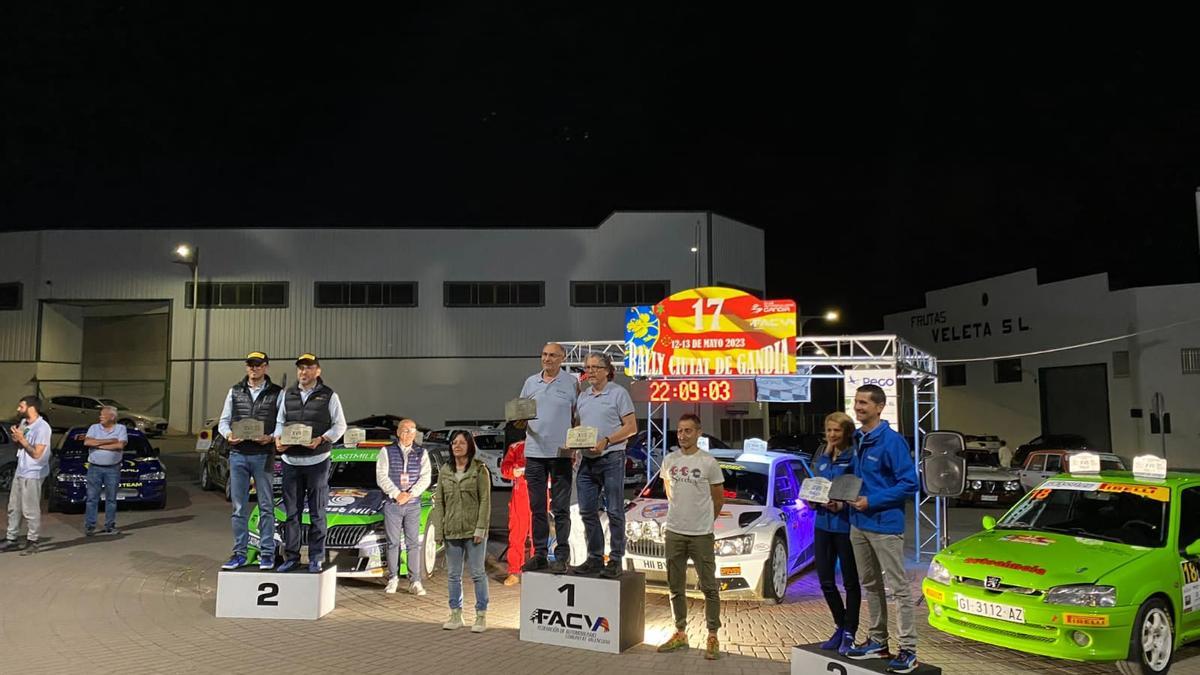 El podio del Rally Ciutat de Gandia 2023