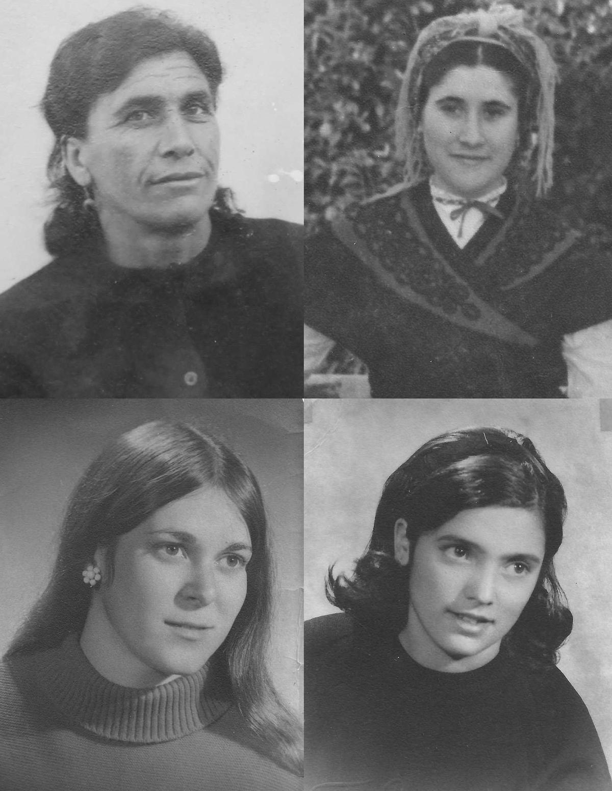 Carmen “A Casqueira”, Carmen “A Pescadilla”, Marisol y Estrella, algunas de las mujeres que participaron en la protesta.