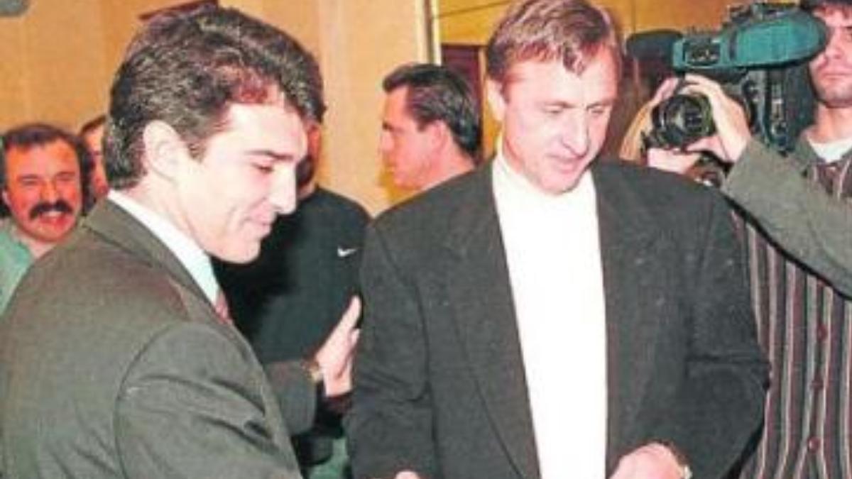 Joan Laporta y Johan Cruyff