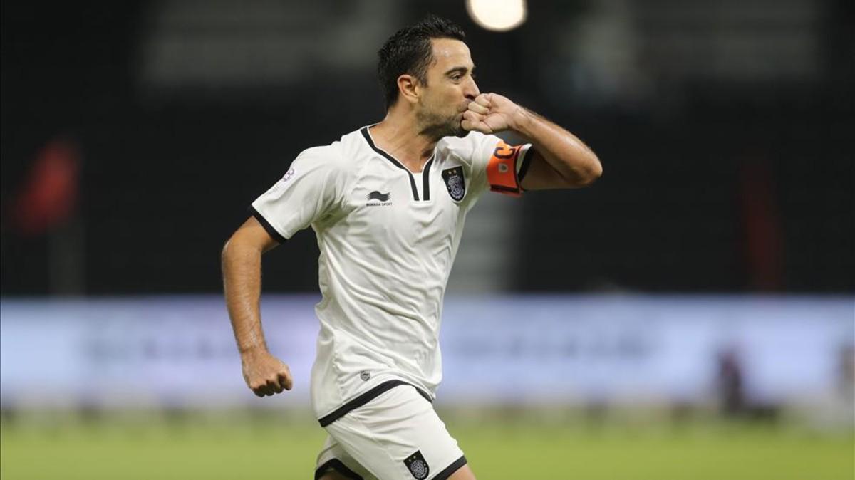 Xavi marcó el primer gol del Al Sadd