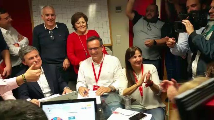 Ambiente en la sede del PSOE en Murcia