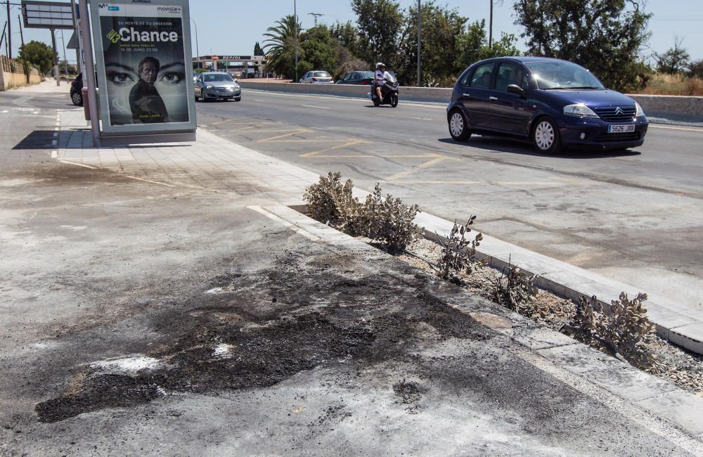 Un motorista muere al colisionar contra la mediana y un coche en la avenida de Dénia.