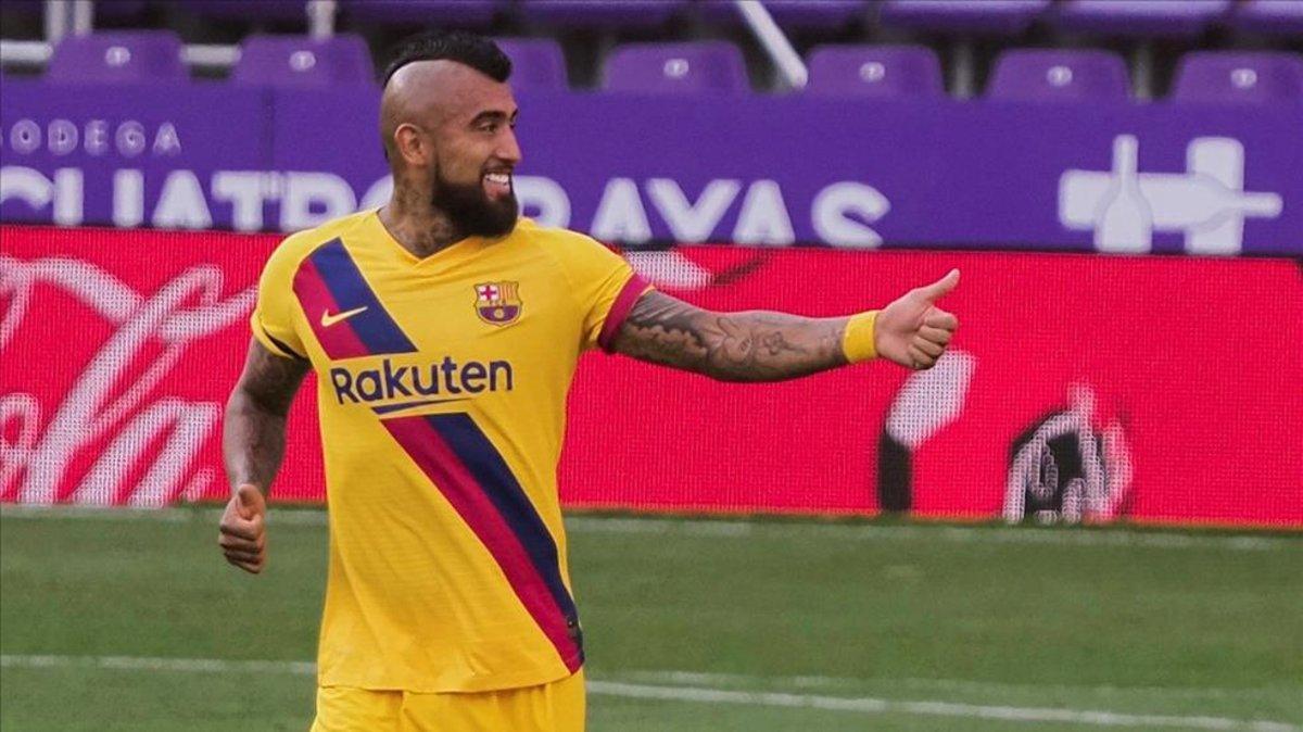 Vidal volvió a resolver un partido para el Barça