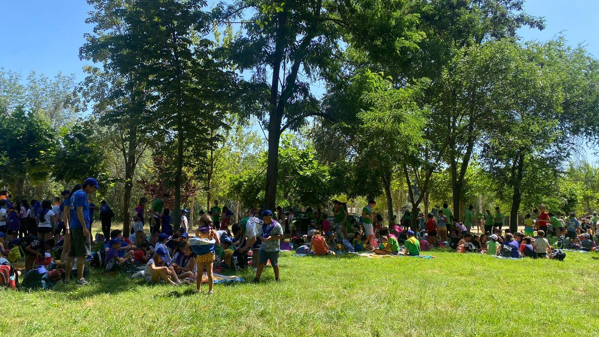 Los participantes en el momento del almuerzo