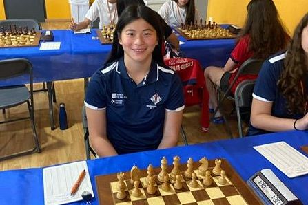 Irene Diz durante una competición.