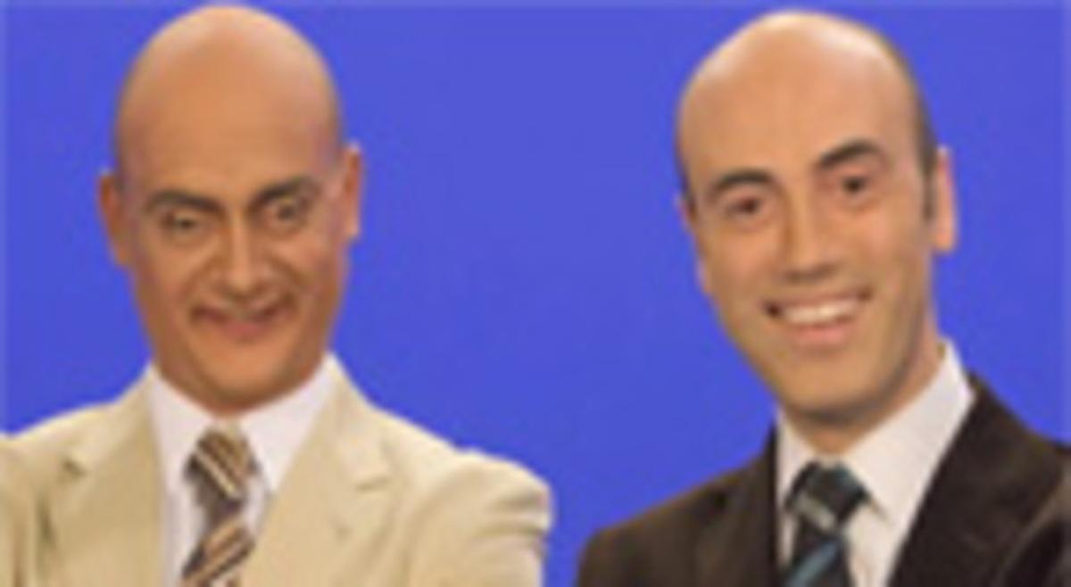 Molina (dreta) i el seu doble. Molina (dreta) i el seu doble.