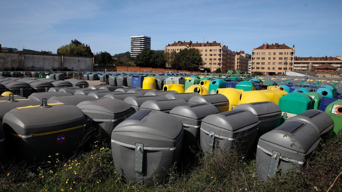 Contenedores en Gijón.
