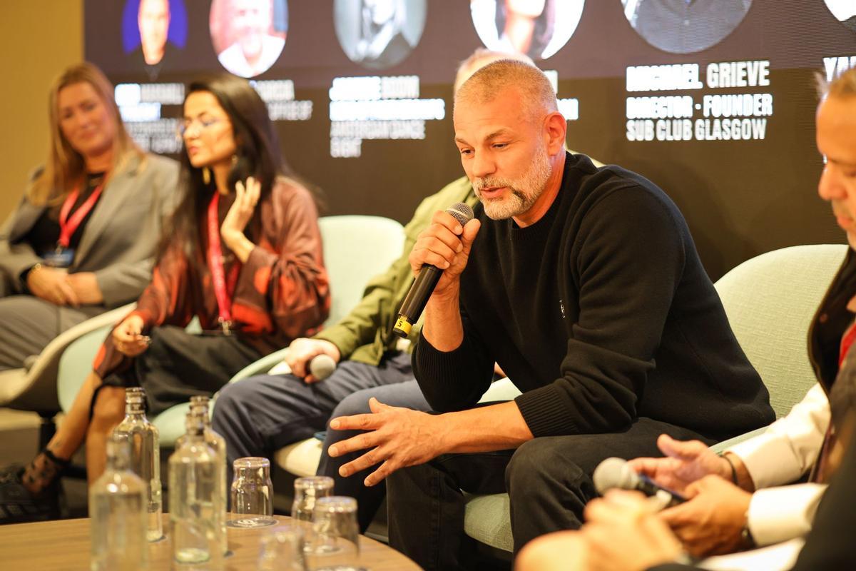 Yann Pissenem, durante su intervención en el congreso de ocio nocturno de Valencia