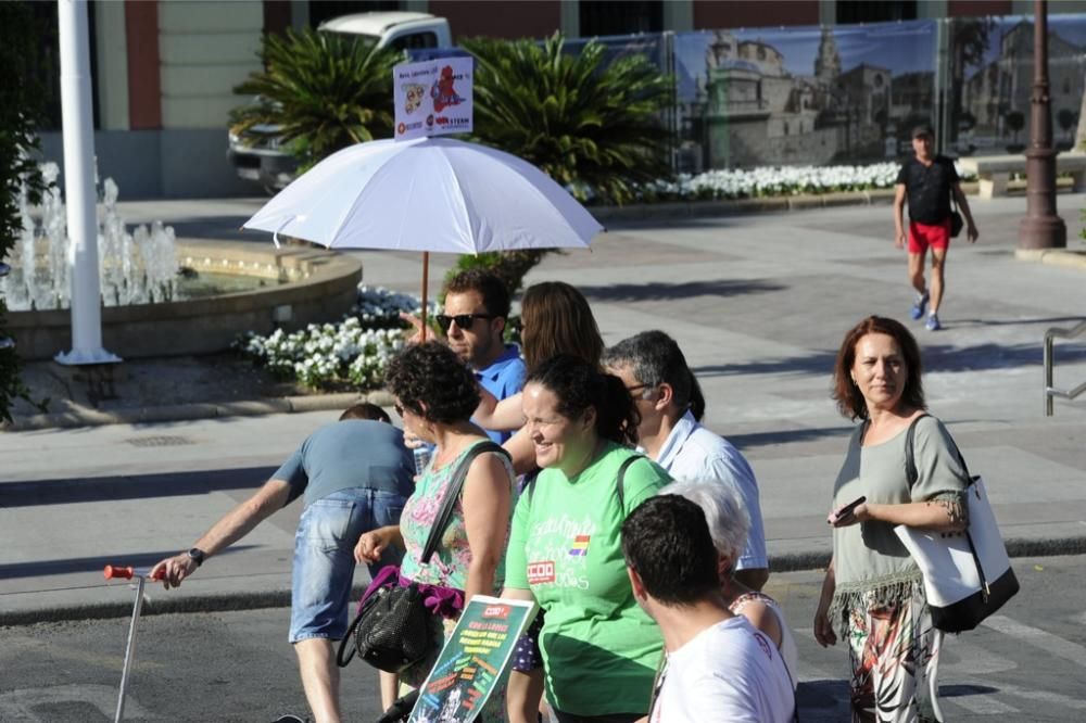 La protesta de educación en Murcia, en imágenes