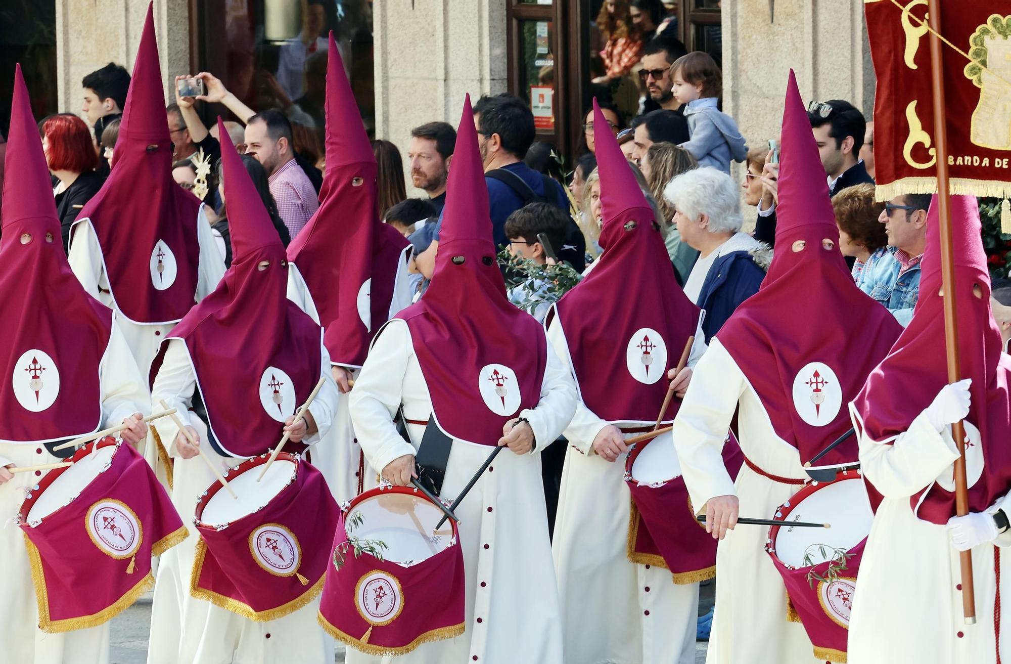 Cientos de fieles acompañan a la 'Borriquita' y bendicen sus ramos en Vigo