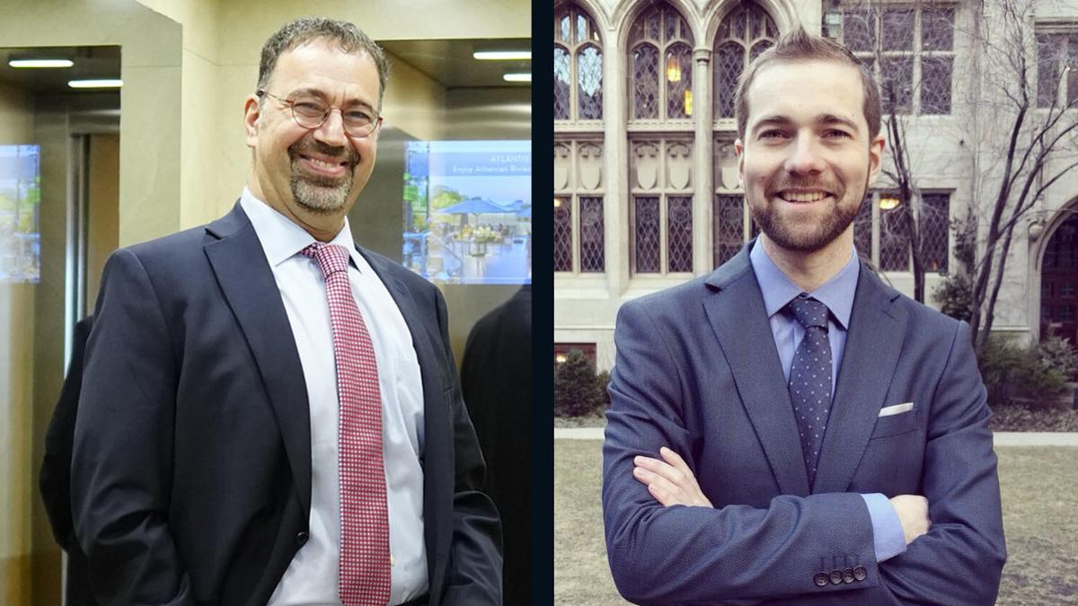 A la izquierda, el premio Nobel de Economía Daron Acemoglu y a la derecha, el que fuera su alumno, David Jiménez de la UA.